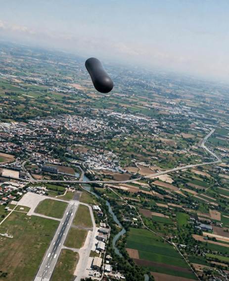 Recreation of UFO photographed by Italian pilot Giancarlo Cecconi, 1979